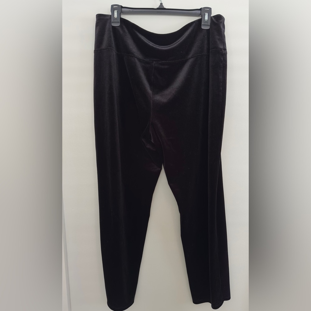 J Jill Wearever Black Velvet Women's ankle Pants